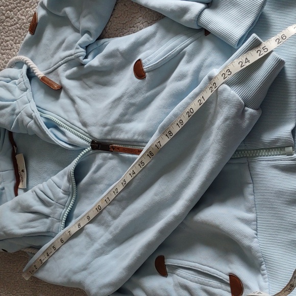 Wanakome Size Small Blue Asymmetrical Zip Jacket - Picture 8 of 16